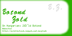 botond zold business card